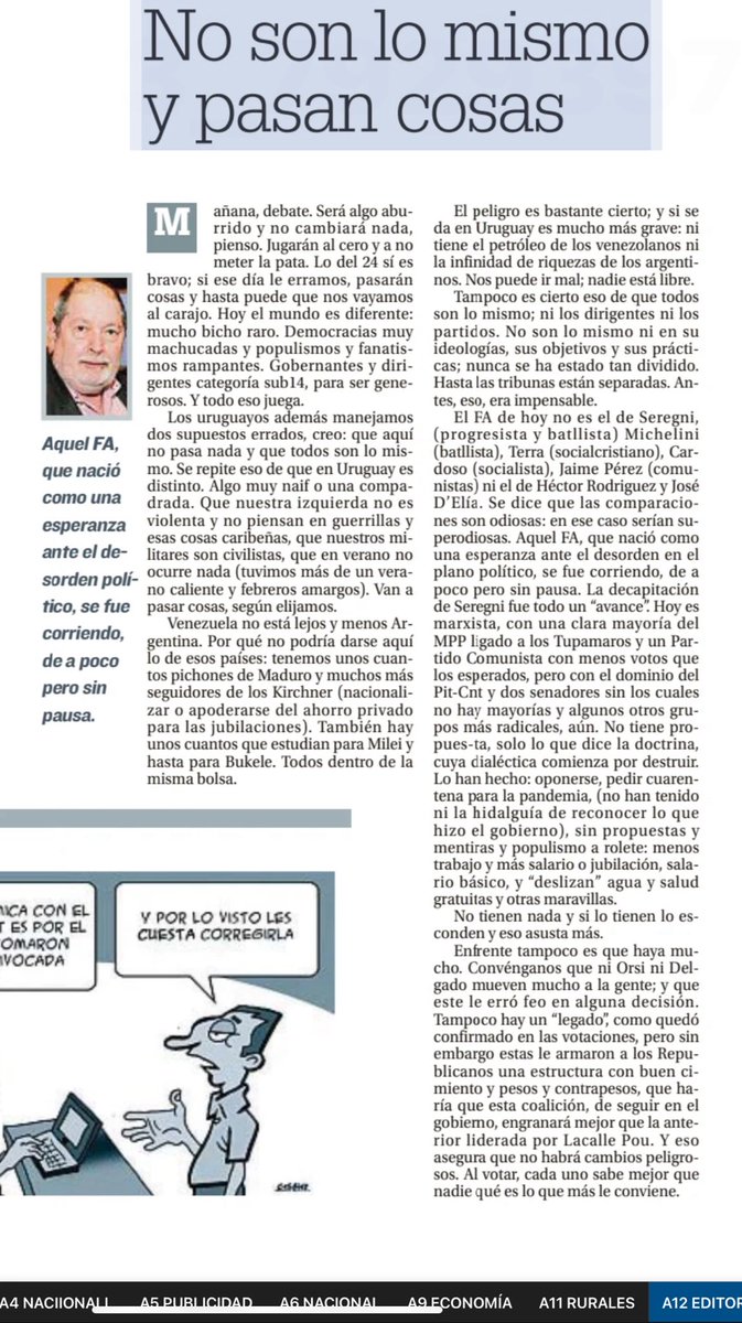 Aclarando los tantos!!!
⁦<a href="/DaniloArbilla/">Danilo Arbilla</a>⁩ en su columna de hoy, despeja dudas.😄
Léalo y sabrá que le conviene votar el domingo 24.💪🏼🇺🇾🙏