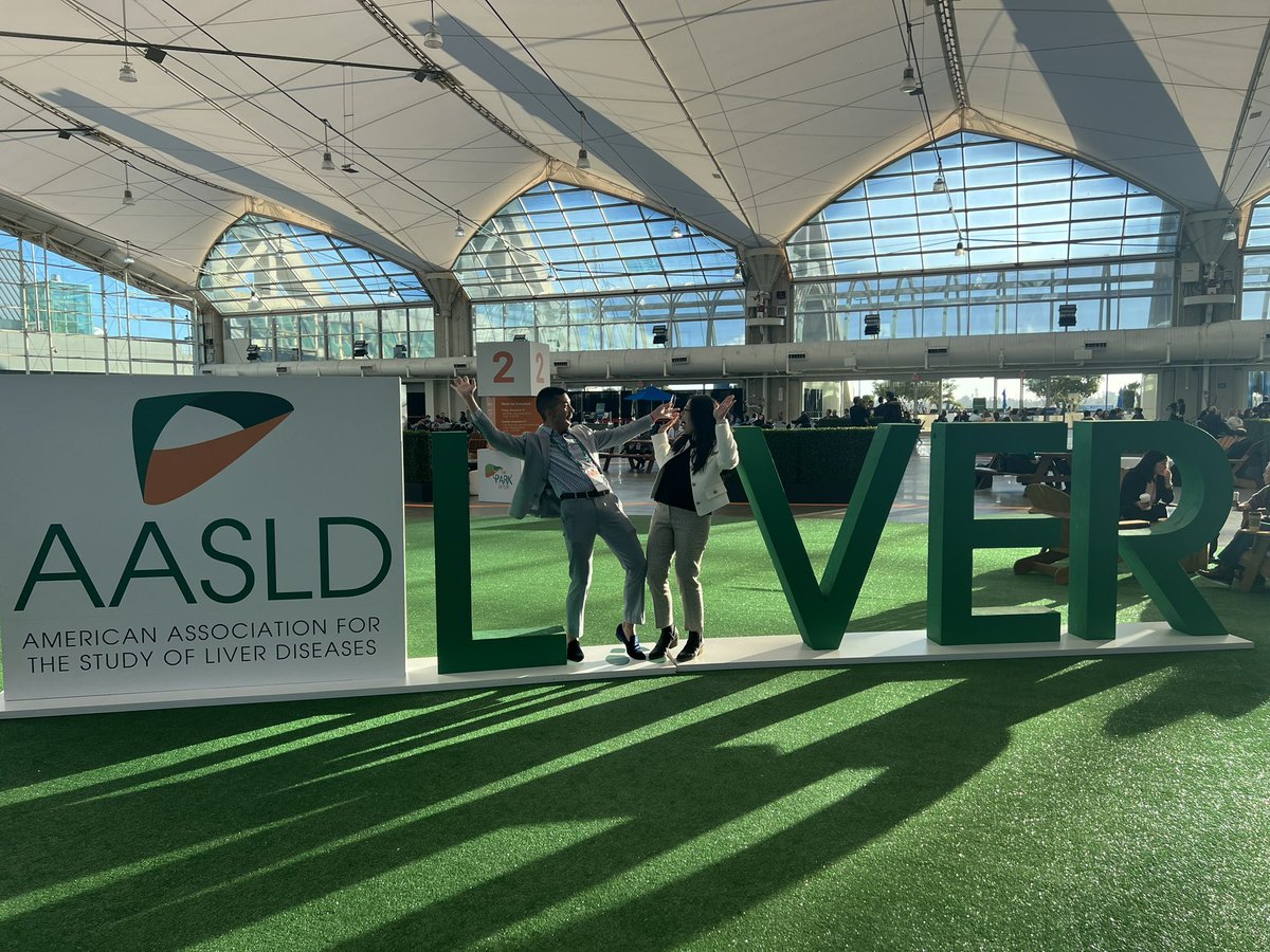 doctornikkid's tweet photo. From day one of residency at @gtown_medres now to both being Attending #Hepatologists oh how far weโve come but we always smile, uplift one another and get to be silly with the annual #LIVER sign #TLM24 @veronicanguyen @AASLDtweets https://t.co/a5A77A5hZi