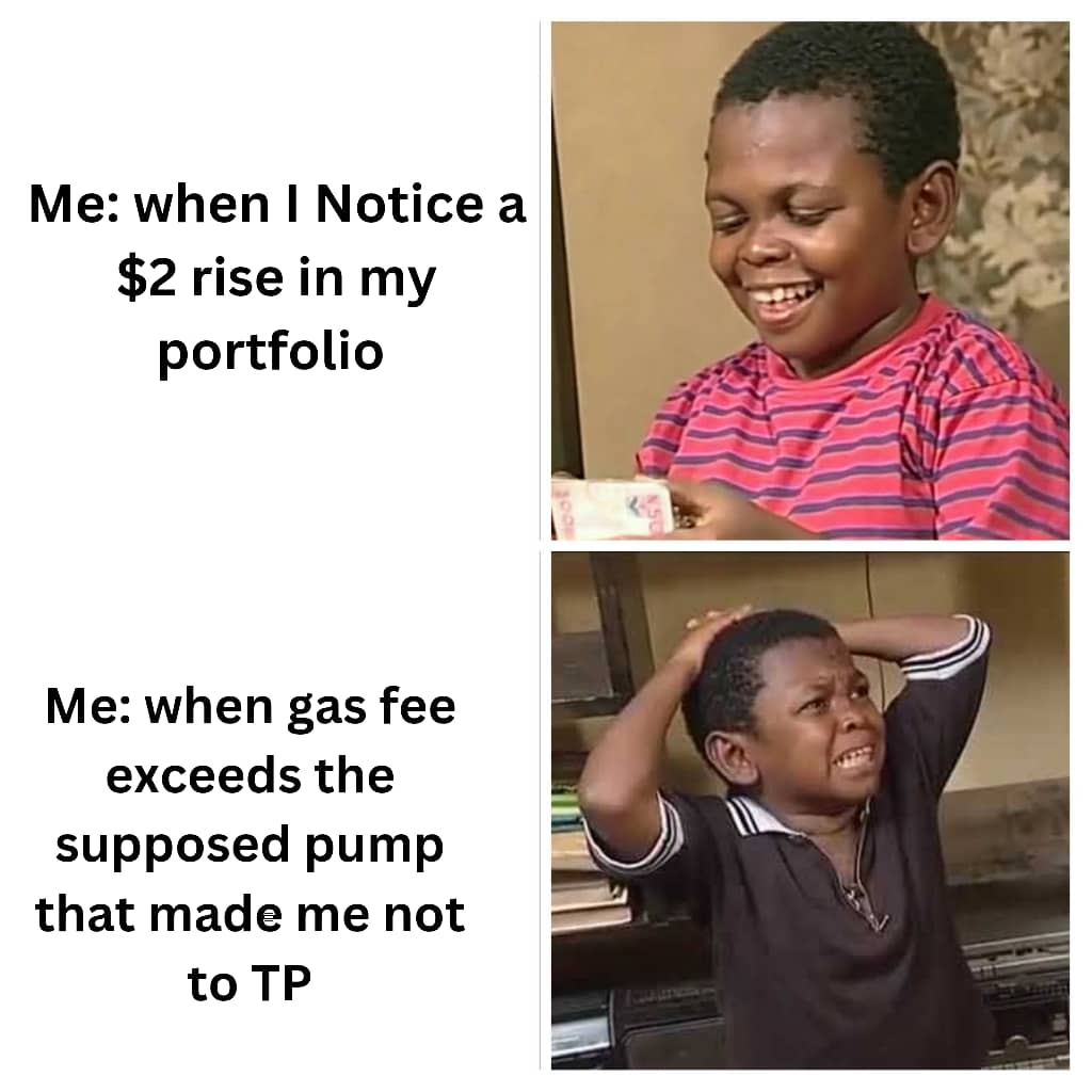 KhalifaAbd67410's tweet photo. @netizen_fun That moment when you see a $2 pump and think about holding for more profit, but forget that as the price rises, so does the gas fee. Suddenly, the small gain you hoped for gets eaten up by higher transaction costs, leaving you questioning your decision.#Netizen https://t.co/N7RjelrVtO