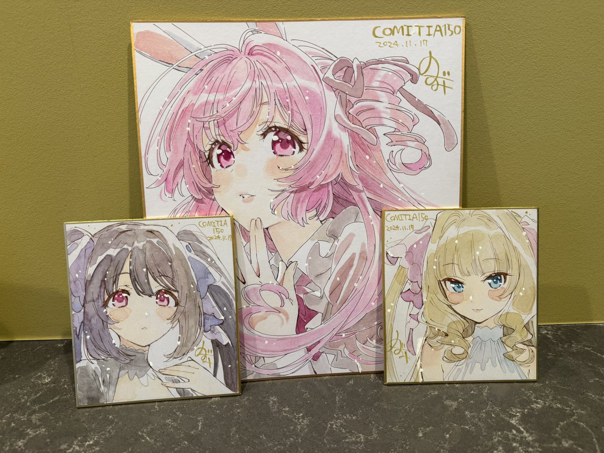 色紙を描きました！今日のコミティアに持っていきます！よろしくお願い