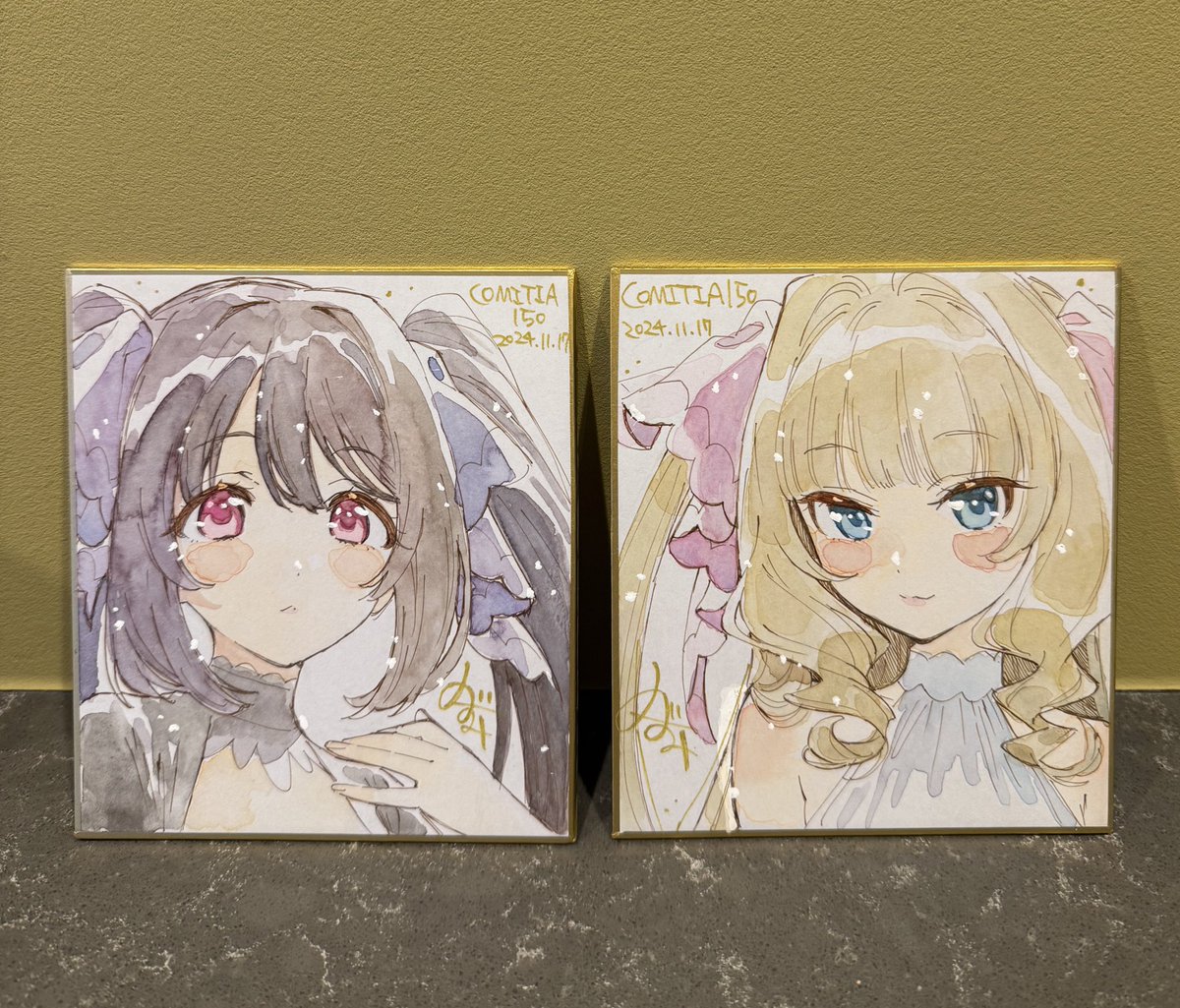 色紙を描きました！今日のコミティアに持っていきます！よろしくお願い