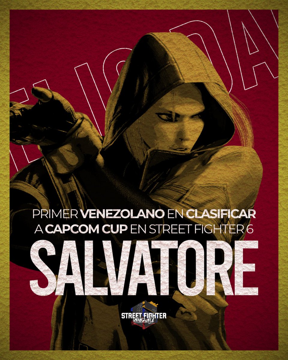 ¡Queremos felicitar a <a href="/Salvatore_vzla/">Salvatore.</a> por el logro de clasificar a esta Capcom Cup! Una inspiración para todos los players de Street Fighter como Fighting Games en la región. 

LOCK IN