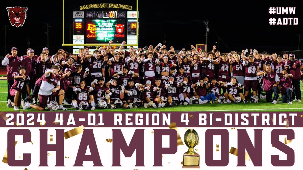 RecruitCalallen's tweet photo. Congratulations to our boys for last night's performance against El Campo in Round 1 🔥🔥
#UMW | #ADTD
#WeAreCalallen | #RecruitCalallen https://t.co/hClU9wu3jC