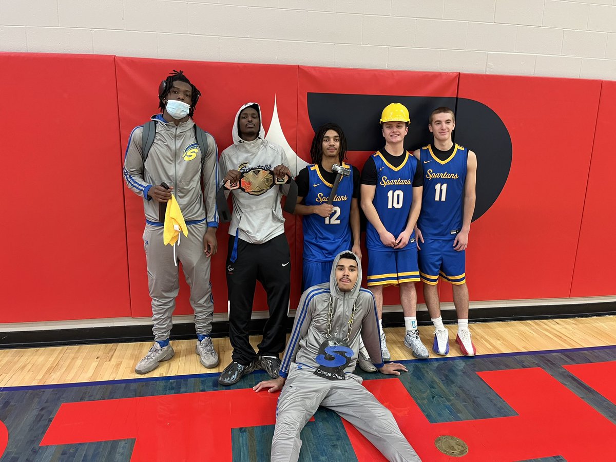 Spartan Award winners in win over Northland tonight.
Foday takes home the Windex Award.
Braylon, TJ, and Dwayne take home the Hard Hat Award.
Javin takes home the Charge Chain Award. 
Yonis takes home the X-Factor Award.
Well done! Good team win!