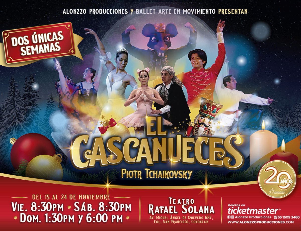 Tenemos 10 pases dobles EL CASCANUECES
Domingo 17, a las 6:00 PM
Teatro Rafael Solana (Av. Miguel Ángel de Quevedo 687, San Francisco, Coyoacán)

Danos Repostear, tu nombre completo y te apuntamos en la lista. ¡Suerte!