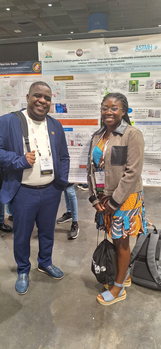 #Poster_Day 
I was happy to share more insights of my work on malaria vectors during this poster session🤗.. it was a great privilege and i'm immensely grateful to <a href="/ASTMH/">ASTMH</a>  for this opportunity... Thank you #New_Orleans for being this kind 
#IamTropmed #TropMed24 <a href="/ACME_ASTMH/">ACME</a>