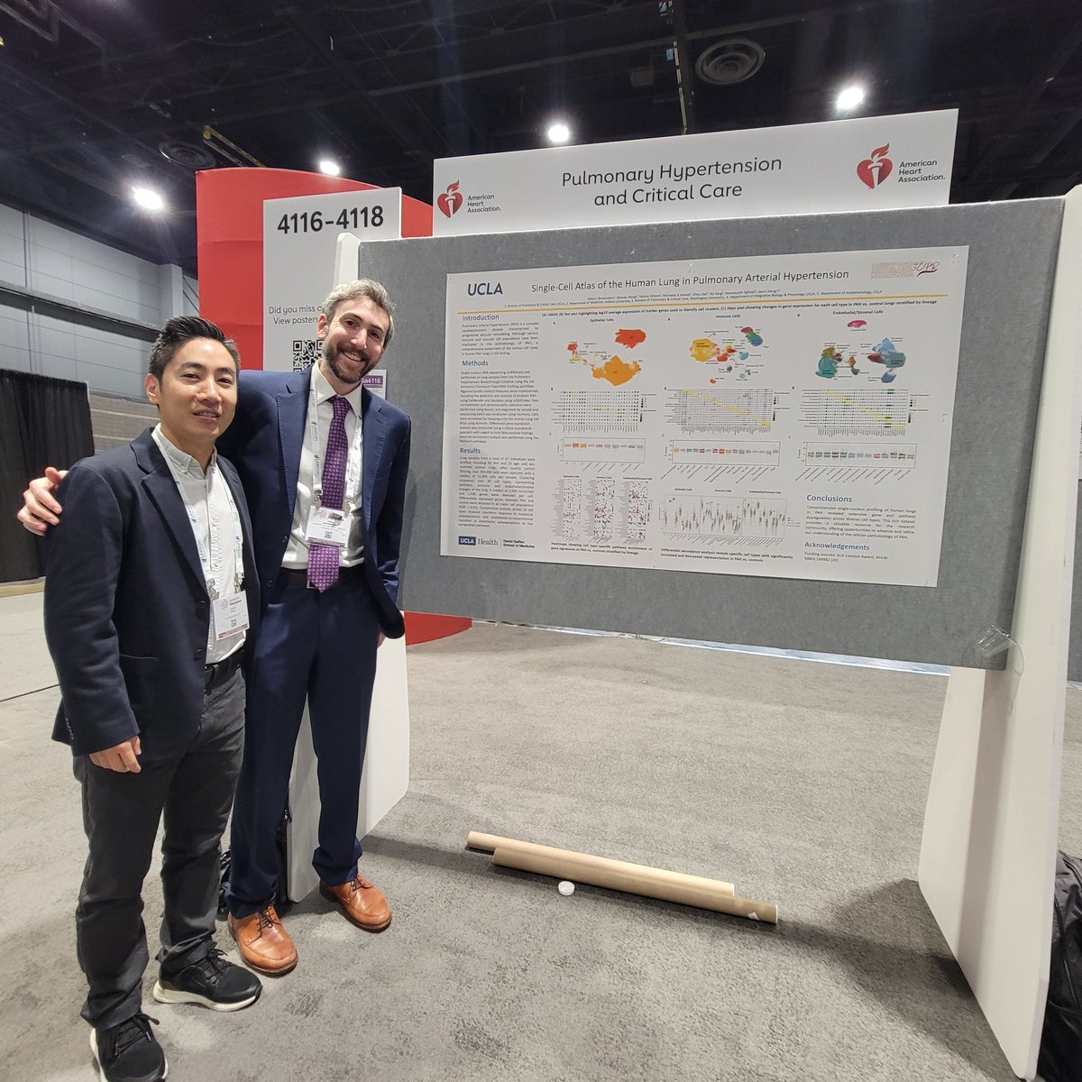 Jason Hong, MD, PhD (@jasonhongfc) on Twitter photo Congrats to Adam Brownstein on a great job presenting our ongoing efforts to build a single-cell human lung atlas for PAH at #AHA24! <a href="/AdamBrownstein/">Adam Brownstein</a> <a href="/joeydai/">Zhiyu Dai | 戴智育, PhD, FAHA,ATSF</a> <a href="/3CPRCouncil/">3CPR Council</a> Congrats to Adam Brownstein on a great job presenting our ongoing efforts to build a single-cell human lung atlas for PAH at #AHA24! <a href="/AdamBrownstein/">Adam Brownstein</a> <a href="/joeydai/">Zhiyu Dai | 戴智育, PhD, FAHA,ATSF</a> <a href="/3CPRCouncil/">3CPR Council</a>