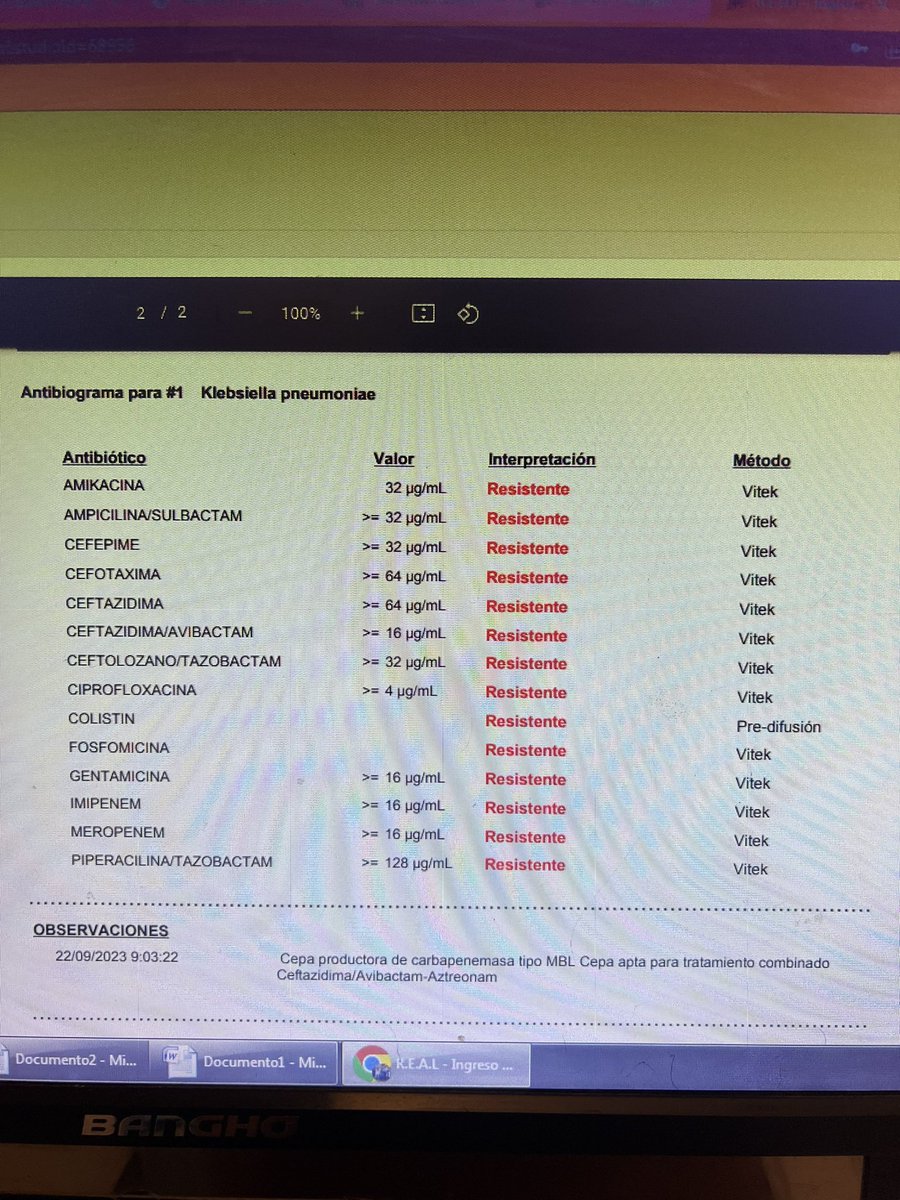Tomó antibióticos por gripe y regreso con una infección urinaria por bacteria multirresistente.
