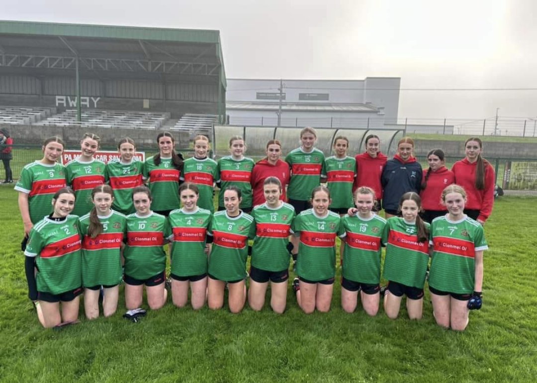 Well done to our Junior A footballers who had an impressive win over John the Baptist on Tuesday of this week 💪🏻They produced an outstanding team performance, on a cold and foggy day in Clonmel and the girls now look forward to the Munster series of the competition 💚❤️