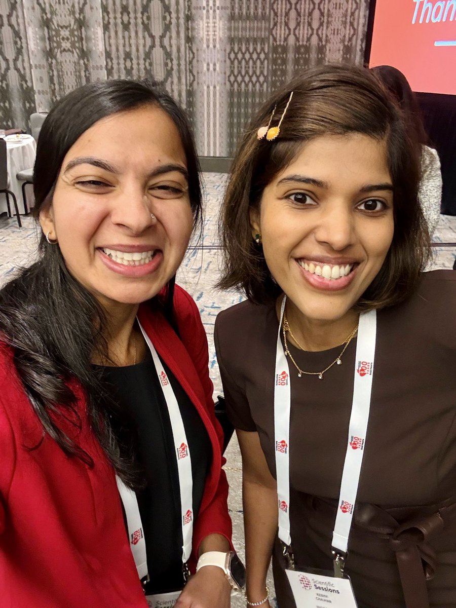 The smiles say it all! <a href="/aarti693/">Aarti M Thakkar</a> at <a href="/AHAMeetings/">AHAMeetings</a>