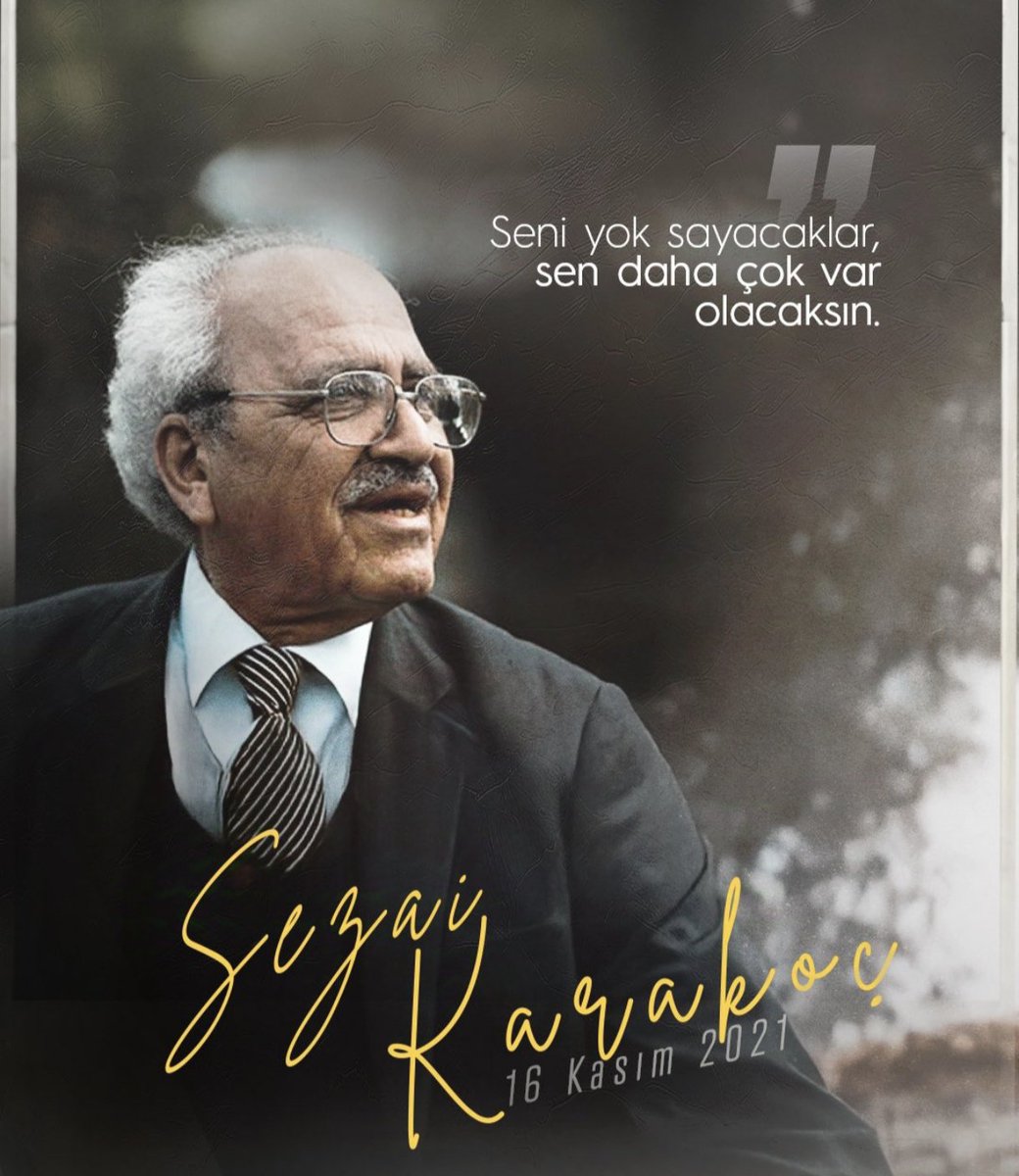 Yazar,şair ve mütefekkir Sezai Karakoç'u vefatının sene-i devriyesinde rahmetle anıyorum.Dua ile🤲#şiir #şair #SezaiKarakoc