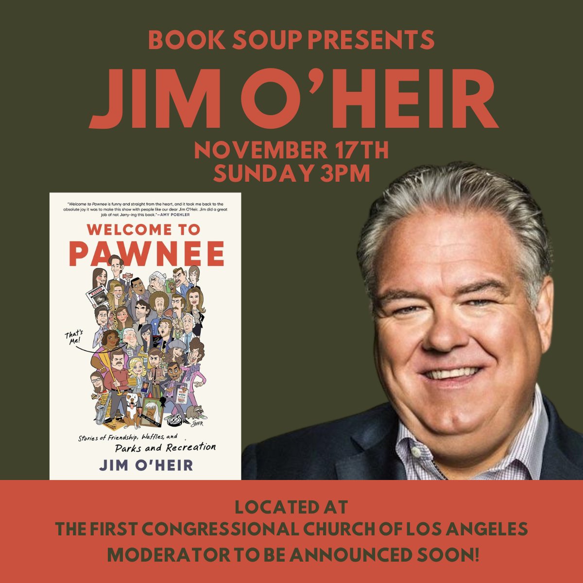 Sunday at 3pm: <a href="/JimOHeir/">Jim O'Heir</a> brings fans a heartfelt behind-the-scenes look at one of America's most beloved sitcoms, brimming with never-before-told stories featuring the cast and crew, along with dozens of unseen photos! (TICKETED EVENT)

Get tickets here: booksoup.com/event/jim-o%E2…