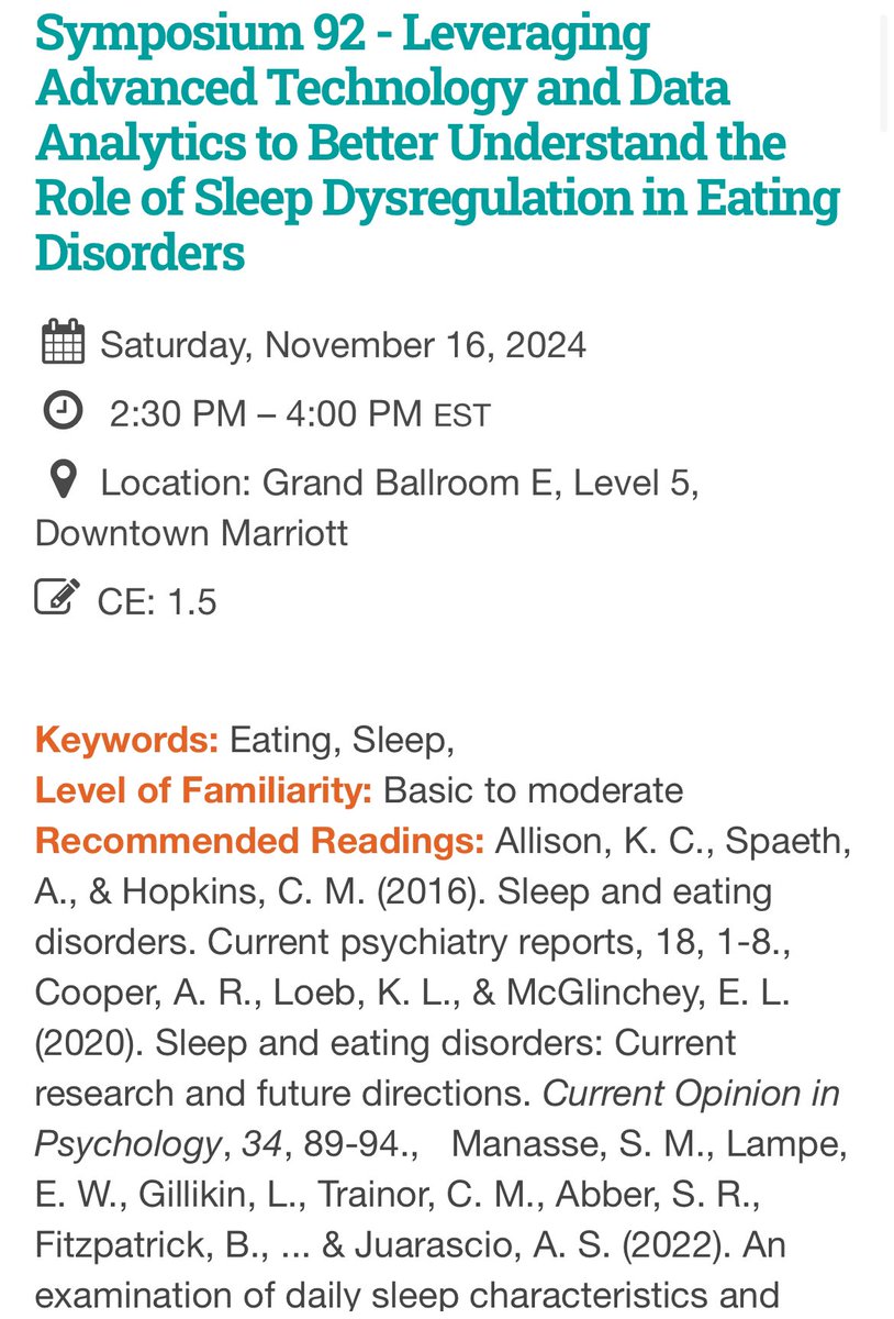 Now <a href="/ABCTNOW/">Association for Behavioral and Cognitive Therapies</a> sleep and eating disorders