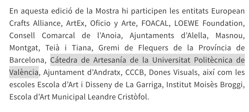 El Consorci de Comerç, Artesania i Moda (CCAM) hace mención de la situación en la que la artesanía del abanico valenciano está viviendo en estos momentos. "Diseñar el Aire" fue un proyecto de la <a href="/WDCValencia2022/">WDCValencia2022</a> comisariado por <a href="/vicentmartinez8/">VICENT MARTINEZ</a>  con abanicos de Ángel Blay Vila