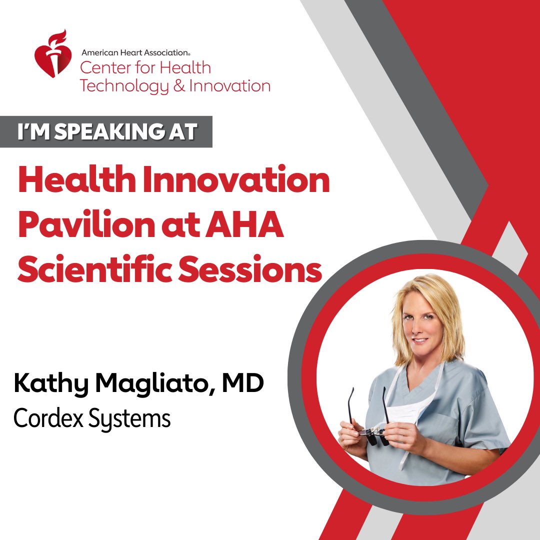 Today is the day! Thrilled to join leading innovators at the Health Innovation Pavilion at #AHA24! Don’t miss it! #AHACHTI #HealthTech
<a href="/CordexSystems/">Cordex Systems</a> <a href="/American_Heart/">American Heart Association</a>
