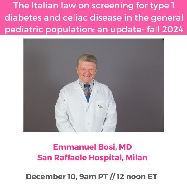 thesugarscience's tweet image. Join us Tuesday, Dec 10, 2024, at 12 PM ET for a deep dive with Emanuele Bosi, MD on Italy’s pioneering law for T1D &amp;amp; Celiac screening in kids.

🔗us02web.zoom.us/meeting/regist…

#T1D #CeliacDisease #AutoimmuneResearch #PediatricScreening #PrecisionMedicine #PublicHealth
@MyUniSR