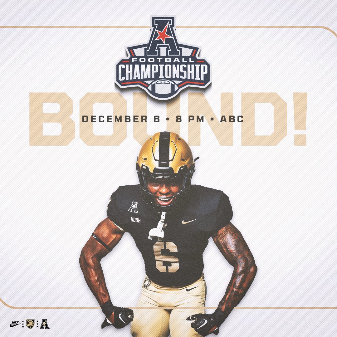 Army Football (@armywp_football) on Twitter photo In our first <a href="/American_Conf/">The American</a> season, WE ARE AAC CHAMPIONSHIP BOUND!
#AmericanWay x #AmericanFB In our first <a href="/American_Conf/">The American</a> season, WE ARE AAC CHAMPIONSHIP BOUND!
#AmericanWay x #AmericanFB