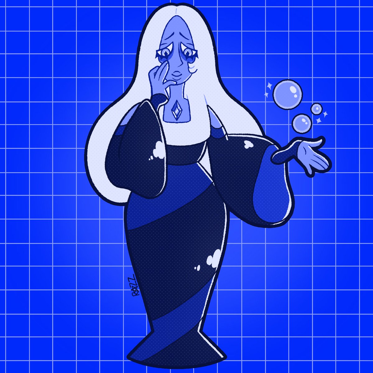 razzbexxa's tweet photo. Huevember 6/10: Blue Diamond 💙💎

#huevember #StevenUniverse https://t.co/EiccsyItFc