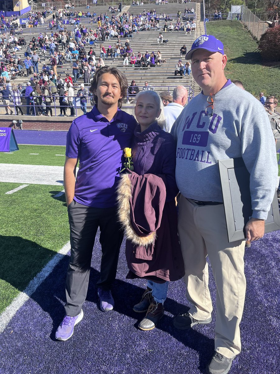 Having a blast in Cullowhee at Eli’s last home game.
