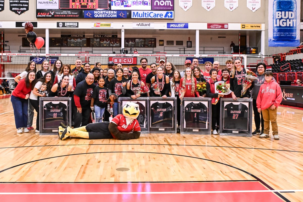 Last night was one to remember. Thank you seniors!
#GoEags #NCAAVB #BigSkyVB