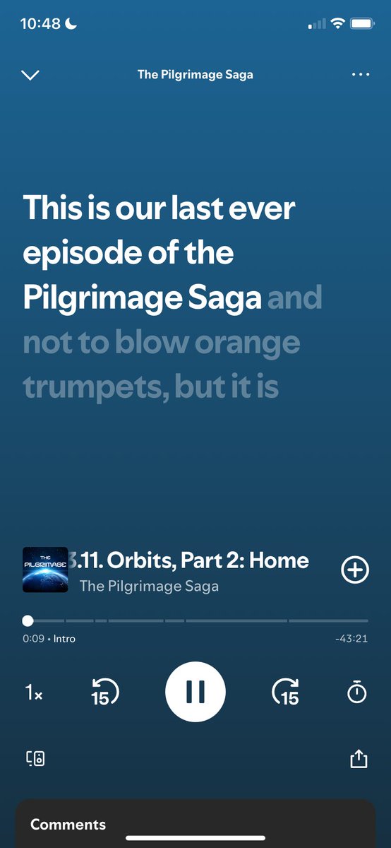 Well now what am I supposed to listen to??? I can't believe The Pilgrimage Saga is over 😭😭😭😭 that was an absolutely stunning last episode, music written for podcasts CONTINUES to make me cry--

I'm gonna miss the crew of the Starstrider 🥲🥲