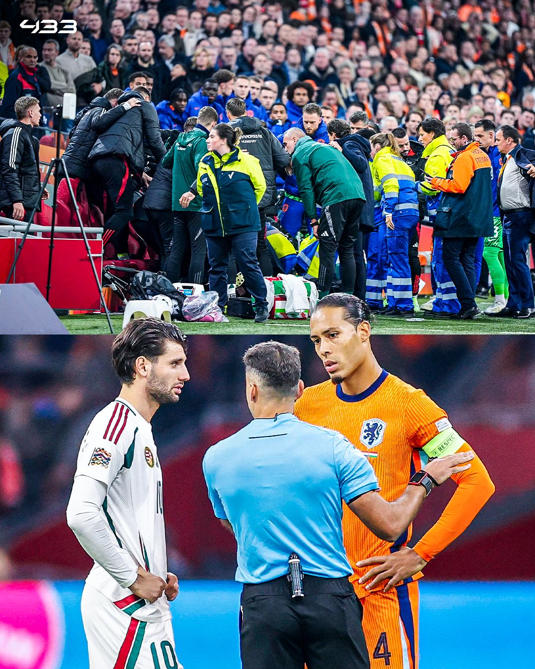 Sự cố đột quỵ ở trận ở trận Hungary - Hà Lan, Szoboszlai bật khóc 3 433 on X: "The match between The Netherlands and Hungary was suspended due to a medical emergency in the Hungarian staff 🙏❤️ https://t.co/fbhjMQNdKy" / X