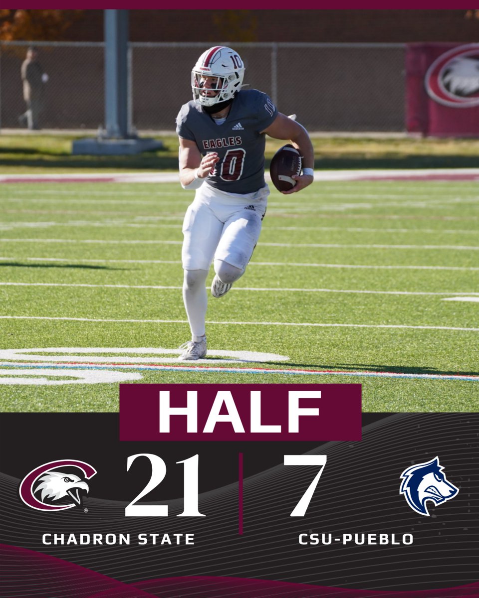 At halftime, the Eagles lead, 21-7.

Tanner True with 4 tackles for the Eagles, and Preston Pearson with 44 rushing yards.