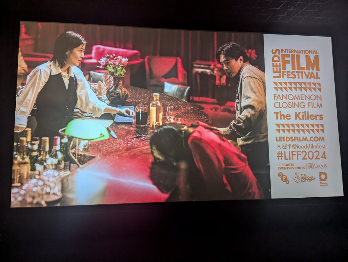 Last film of the day and of a 36ish hour (when finished) marathon... Who needs sleep!?
The Killers, the closing Fanomenon film of #LIFF2024, an amazing strand of the film festival. Last day of <a href="/leedsfilmfest/">Leeds International Film Festival - LIFF</a> tomorrow, and back to work on Monday! 😭🤣