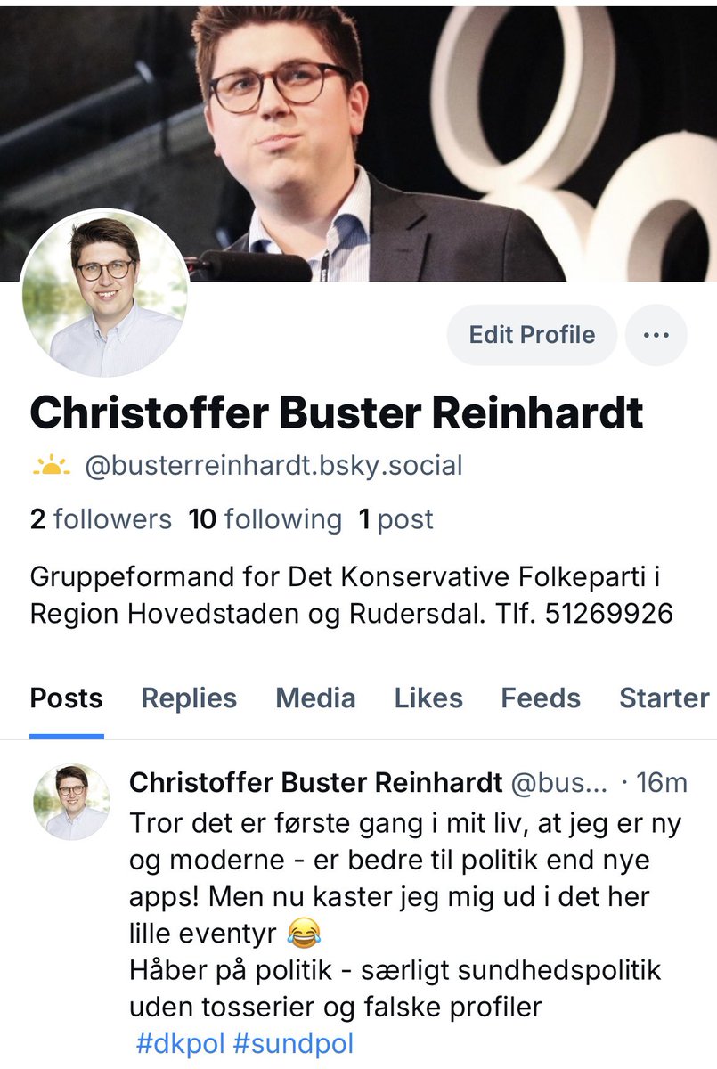 C. Buster Reinhardt (@busterreinhardt) on Twitter photo Kaster mig ud i at være med på noderne!
Ægte mennesker, som ikke er konspirationsteoretikere, er velkommen til at følge mig på busterreinhardt.bsky.social 🦋
#dkpol #sundpol Kaster mig ud i at være med på noderne!
Ægte mennesker, som ikke er konspirationsteoretikere, er velkommen til at følge mig på busterreinhardt.bsky.social 🦋
#dkpol #sundpol