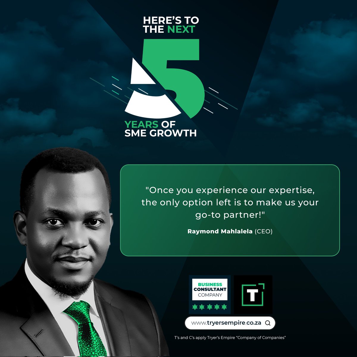 TryersEmpire's tweet photo. "Once you experience our expertise, the only option left is to make us your go-to partner!" Raymond Mahlalela (CEO)

"Learn how our expertise can drive your success - Inquire now!"
https://t.co/nPsBppvPlX | info@tryersempire.co.za
WhatsApp us now here wa.me27607927700 https://t.co/qk3VrNxkCn