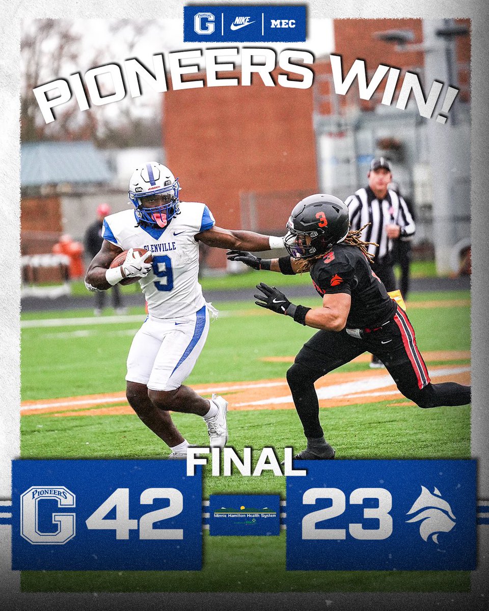 Glenville State Football (@glenvillestfb) on Twitter photo ππππππππ πππ!
5 straight wins to close the year β
2nd place finish in <a href="/TheMountainEast/">Mountain East Conf.</a> β
#GoPioneers ππππππππ πππ!
5 straight wins to close the year β
2nd place finish in <a href="/TheMountainEast/">Mountain East Conf.</a> β
#GoPioneers