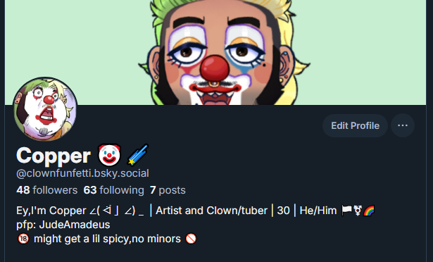 Clownfunfetti on 🦋🟦 tweet media