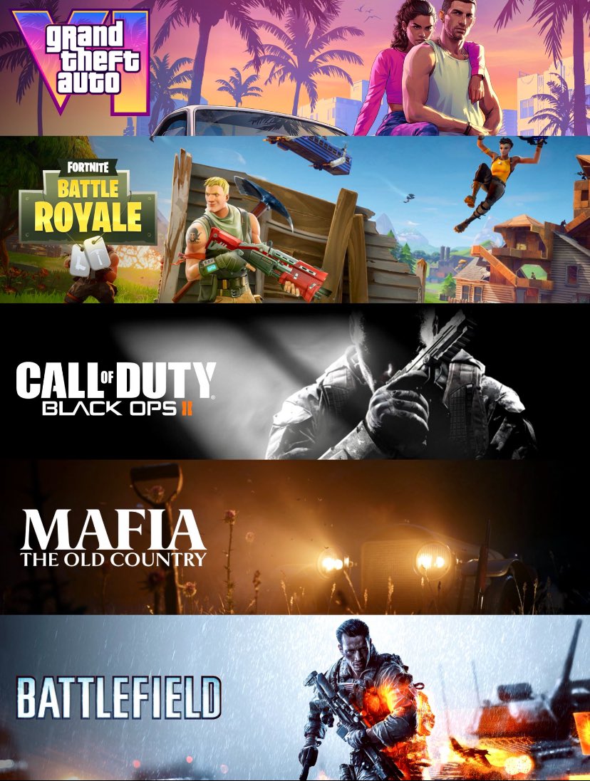 SILENTFN_'s tweet photo. GTA 6 launches
- Fortnite OG stays permanently
- Black Ops 2 gets a sequel
- New Mafia returns to its origins
- Next Battlefield goes back to its roots
2025 Is magic years #Fortniteleak #gta6 #callofduty #battlefield https://t.co/JUrXDcpleq