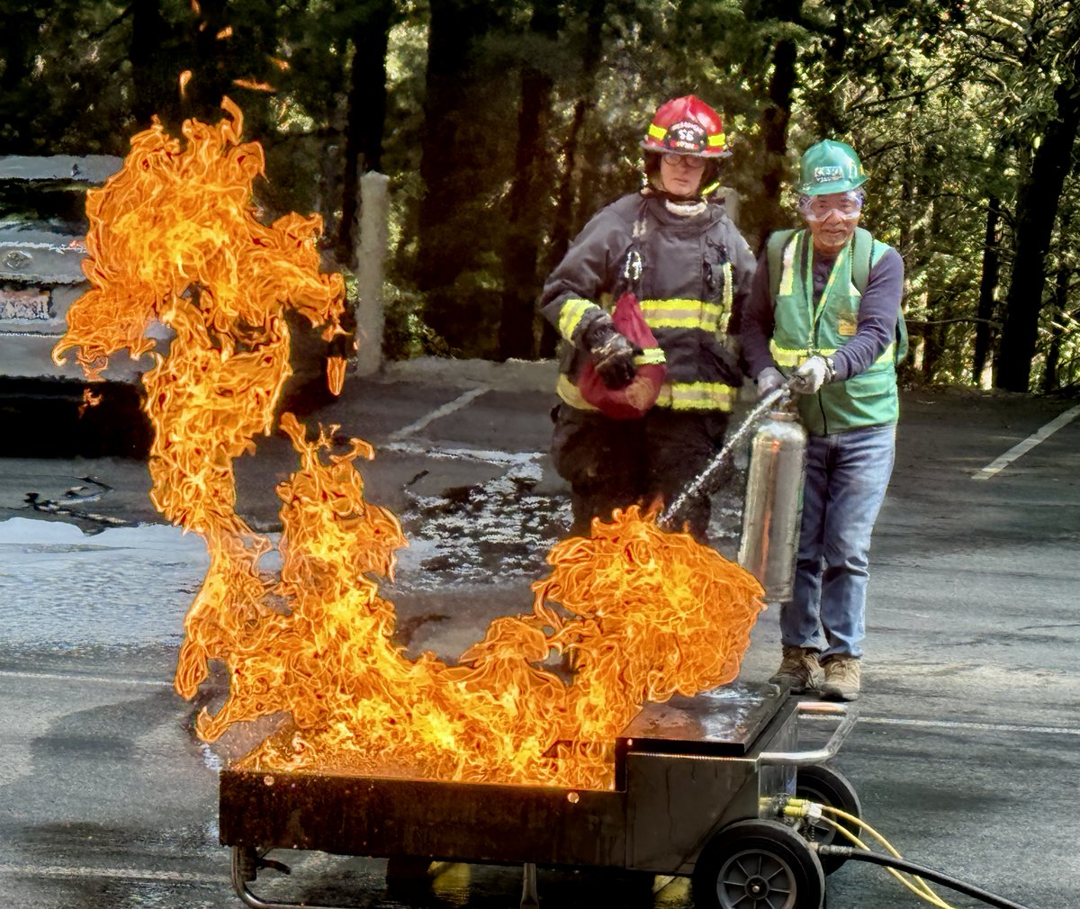KingsMtnFire's tweet image. KM CERT training today at KMFD Station 56, getting fire extinguisher classroom and hands-on  skills training.