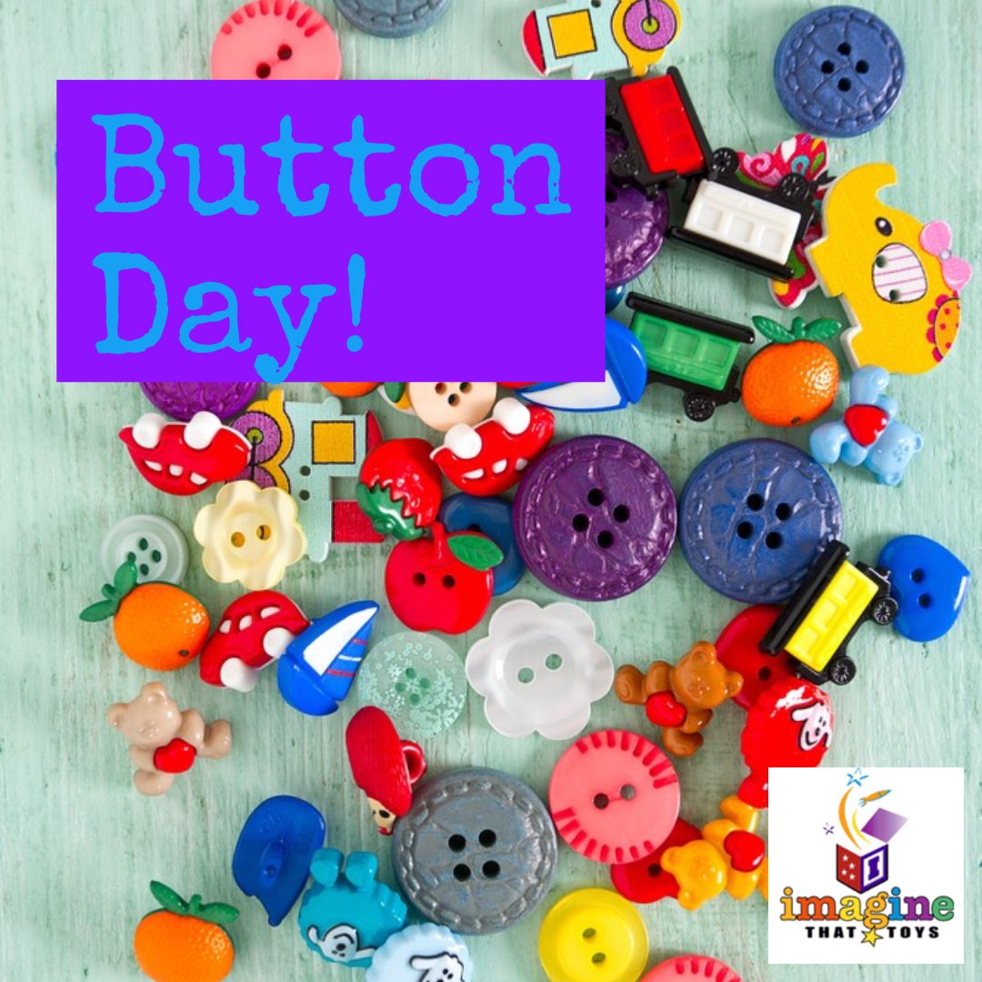 ImagineThatKS's tweet image. National Button Day Survey:
Do you know how to sew a button back on? 

#imaginethattoys #buttonday #sewcool