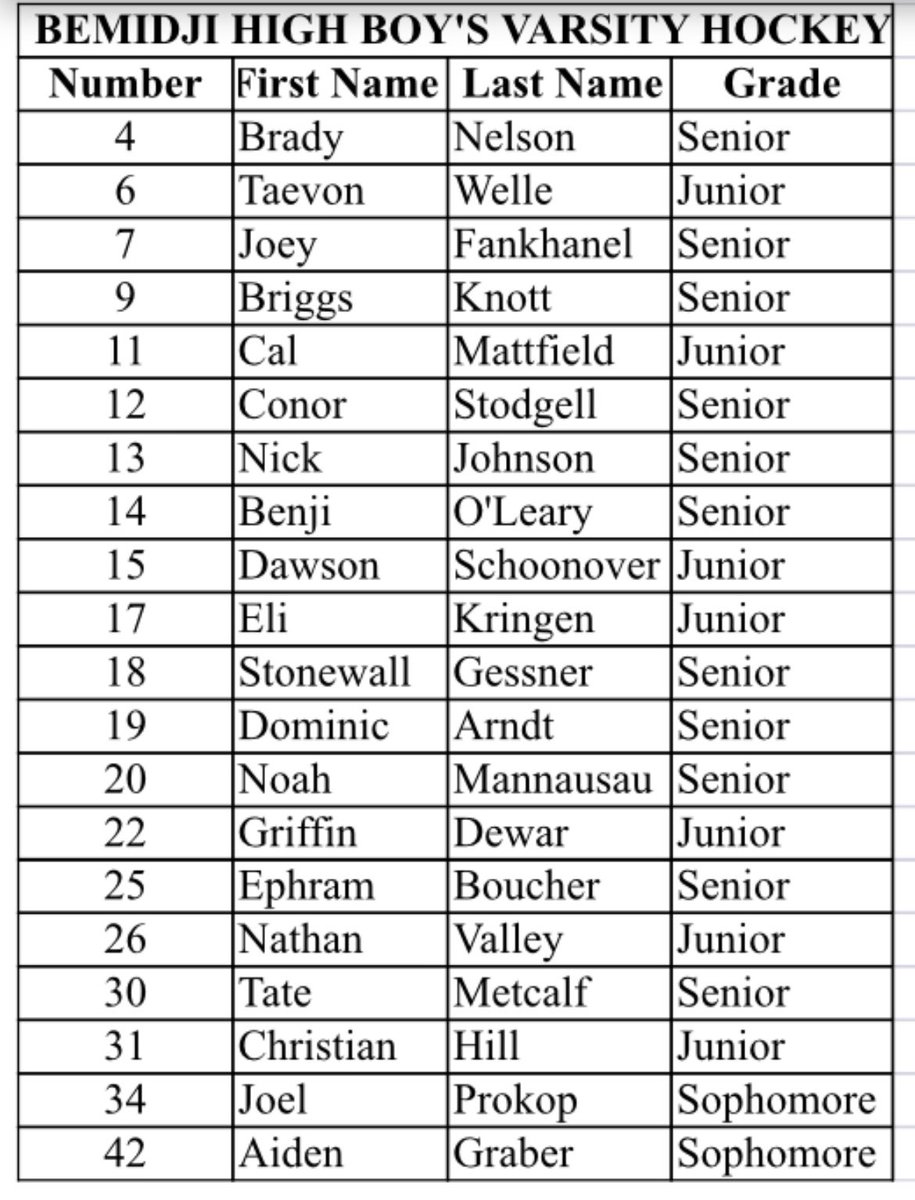 BemidjiHockey's tweet photo. Here are your 2024-25 Bemidji Lumberjacks.🏒 https://t.co/OjaXbJV0Gb