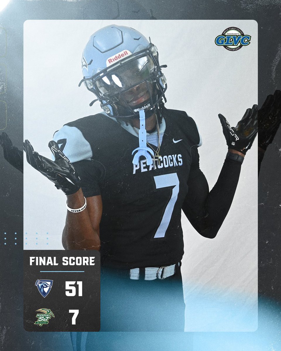 Peacock Athletics (@uiupeacocks) on Twitter photo Can Peacock football capture a seven-win season? 🤷♂️
Checked ✅
<a href="/Upper_Iowa_FB/">Upper Iowa Football</a> notches seven wins for the first time since 1997. #FeathersUp Can Peacock football capture a seven-win season? 🤷♂️
Checked ✅
<a href="/Upper_Iowa_FB/">Upper Iowa Football</a> notches seven wins for the first time since 1997. #FeathersUp