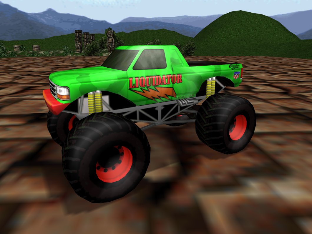 CalePutnam's tweet image. Liquidator now available for the Community Patch version of Monster Truck Madness 2. Download at mtm2.com/MTM2/Trucks/dl… 

#MTM2 #MonsterJam #RetroGaming #SimRacing