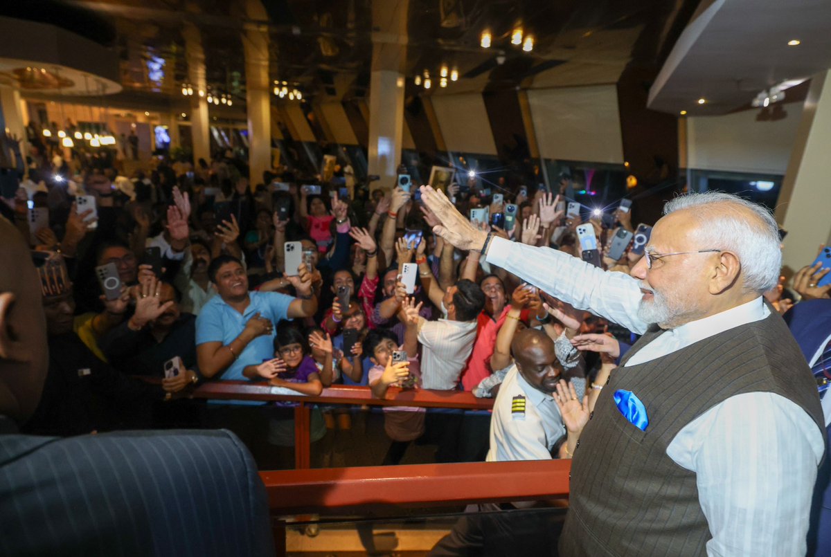 narendramodi's tweet image. Some more glimpses from the welcome in Abuja, Nigeria.