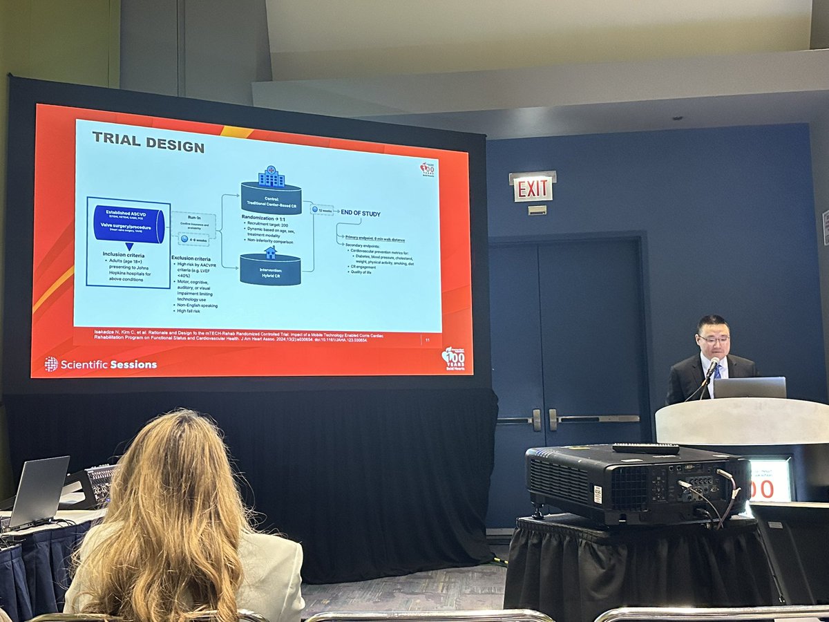 Francoise Marvel, MD (@doctormarvelmd) on Twitter photo #AHA2024 🔥Impact of Technology-Enabled Home-Based Cardiac Rehab on Functional Status & CV Health Metrics: The AHA mTECH-Rehab RCT.
👏<a href="/changkim211/">Chang Kim, MD PhD</a> outstanding presentation on how tech-enabled CR is a gamechanger!
<a href="/SethShayMartin/">Seth Martin</a> <a href="/NinoIsakadze/">Nino Isakadze</a> <a href="/hopkinsheart/">Johns Hopkins Cardiology</a> <a href="/CiccaroneCenter/">Johns Hopkins Ciccarone Center</a> #AHA2024 🔥Impact of Technology-Enabled Home-Based Cardiac Rehab on Functional Status & CV Health Metrics: The AHA mTECH-Rehab RCT.
👏<a href="/changkim211/">Chang Kim, MD PhD</a> outstanding presentation on how tech-enabled CR is a gamechanger!
<a href="/SethShayMartin/">Seth Martin</a> <a href="/NinoIsakadze/">Nino Isakadze</a> <a href="/hopkinsheart/">Johns Hopkins Cardiology</a> <a href="/CiccaroneCenter/">Johns Hopkins Ciccarone Center</a>