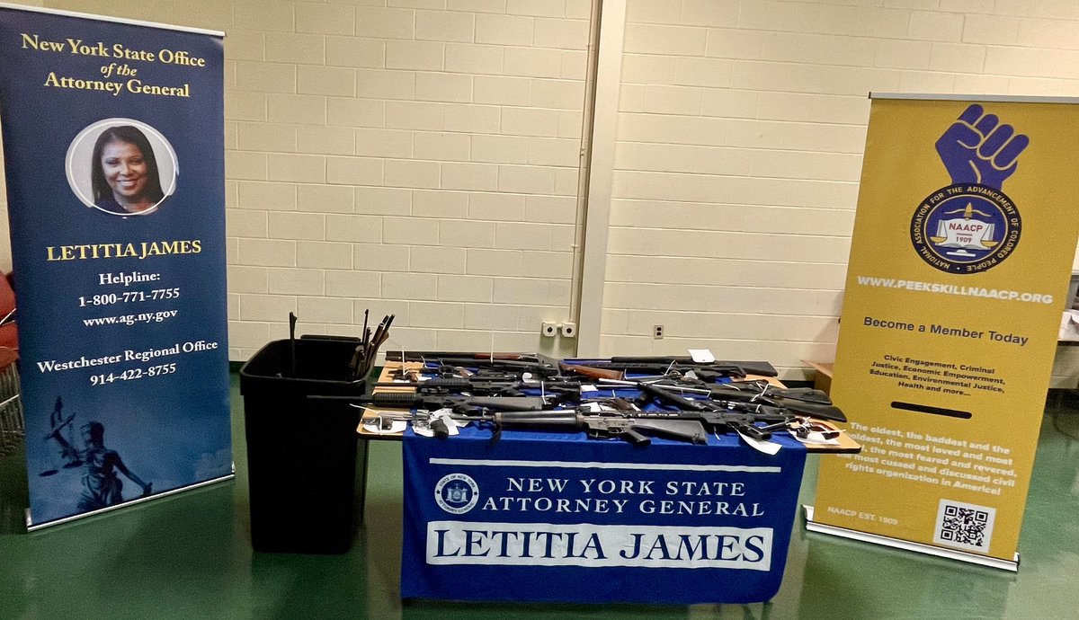 Today, my office recovered 103 firearms, including assault weapons, at our gun buyback event in Peekskill. 
 
Every gun removed from our community is a potential tragedy avoided. Thank you to all our partners for helping us protect our communities from gun violence.