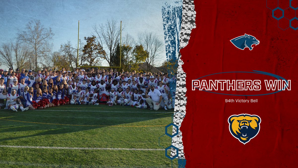 Hanover completes the come-from-behind WIN! 

The Panthers are bringing the Bell back home, defeating the Grizzlies 31-27! #StripeStandard