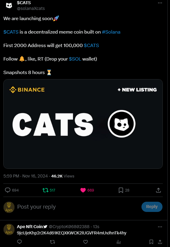 CryptoK06802388's tweet photo. @solanaXcats prove that is was around number 600 https://t.co/JdbfZN3gJ9