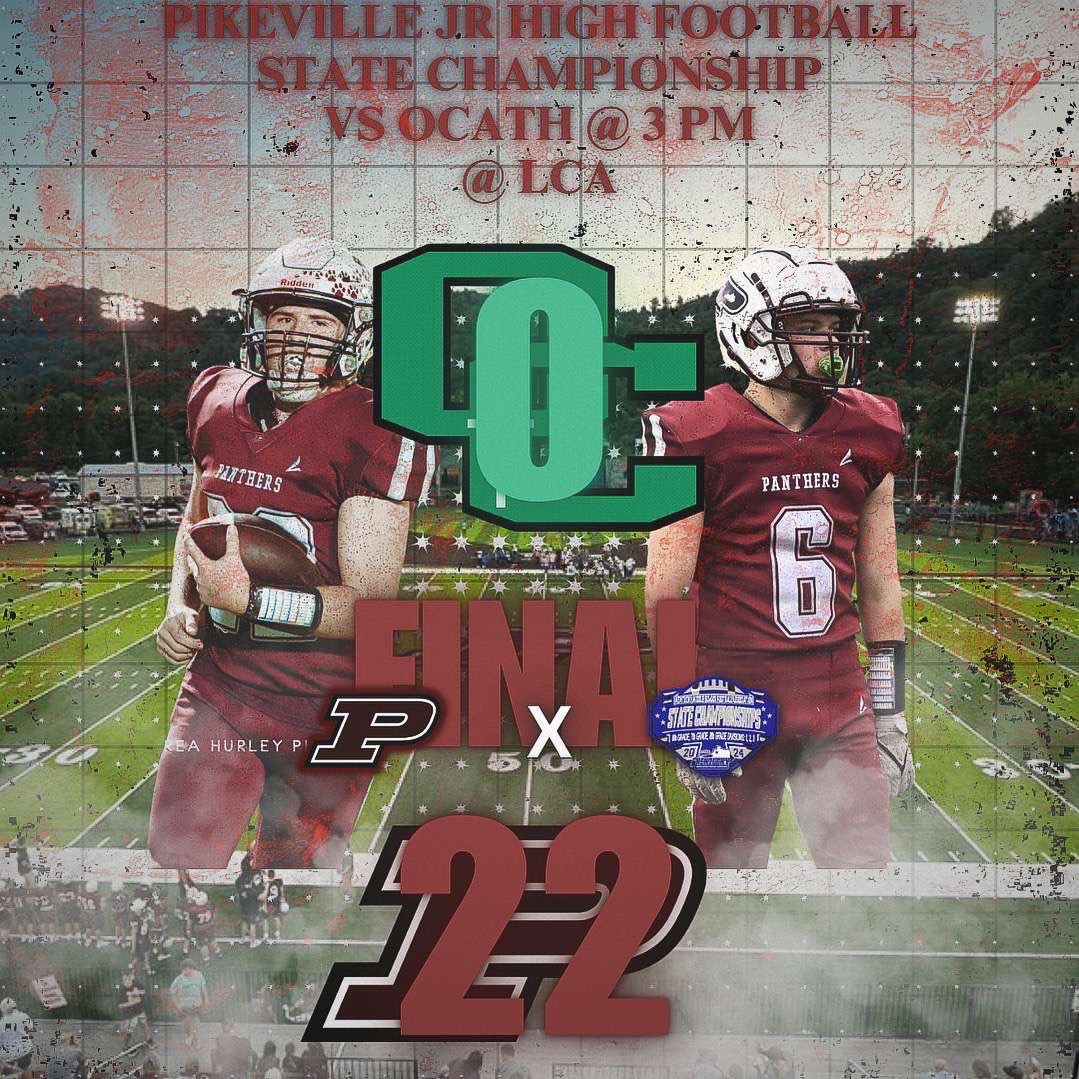 Your 2024 KYMSFA Division 3 8th Grade UNDEFEATED STATE CHAMPIONS….THE PIKEVILLE PANTHERS!!! 

16-0!

FIRST TIME IN SCHOOL HISTORY YOUR PIKEVILLE PANTHERS TAKE HOME THE 8TH GRADE STATE TITLE!

This team will forever be remembered in Pikeville Football History! #StateChamps