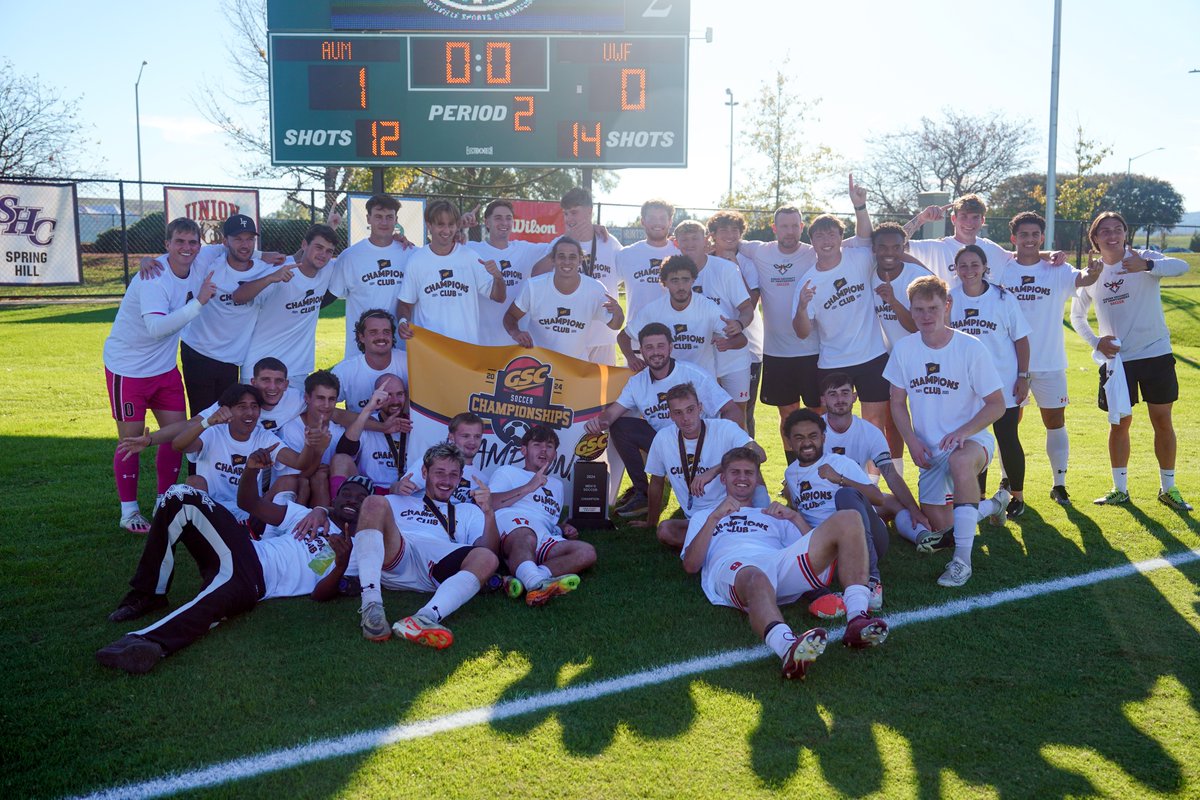 Presenting your 2024 GSC Men's Soccer Champions!

#WeAreAUM