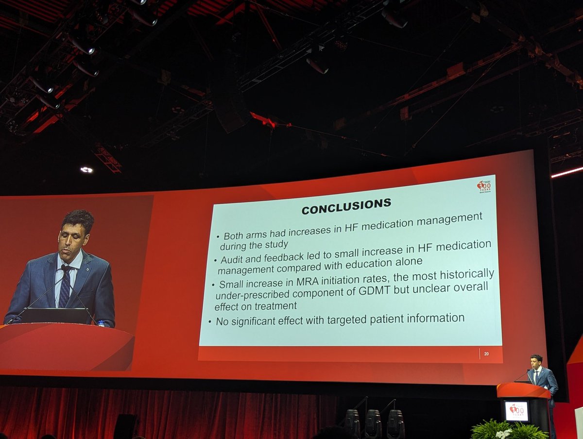 Dhruva Biswas, MD/PhD (@dhruva_biswas) on Twitter photo PHARM-HF presented by Dr <a href="/ATSandhu/">Alex Sandhu</a>
Randomized Audit + Feedback VS Education arms to Increase HF Medication Optimization among Primary Care Pharmacists.
Both arms 📈 in HF encounters 👩⚕️👨⚕️ and in GDMT optimization💊
➡️Implications for community efforts to address suboptimal GDMT PHARM-HF presented by Dr <a href="/ATSandhu/">Alex Sandhu</a>
Randomized Audit + Feedback VS Education arms to Increase HF Medication Optimization among Primary Care Pharmacists.
Both arms 📈 in HF encounters 👩⚕️👨⚕️ and in GDMT optimization💊
➡️Implications for community efforts to address suboptimal GDMT