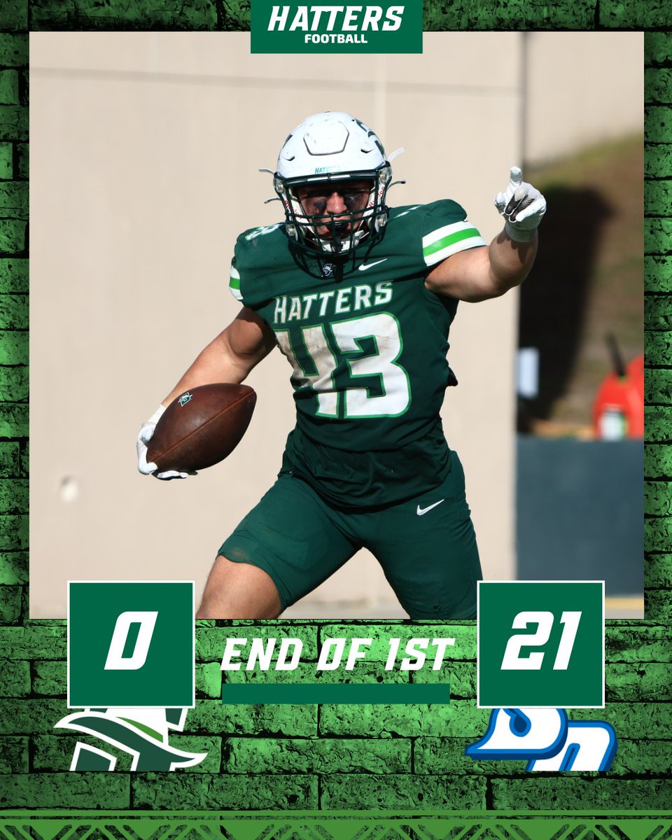 StetsonFootball's tweet photo. First quarter down in San Diego.
#GoHatters | #HatAttack | @StetsonHatters https://t.co/LuAxmb1jxb