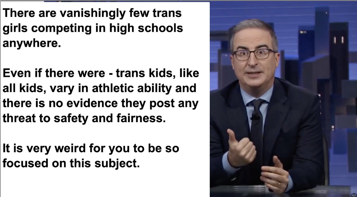 MarkHope__1's tweet photo. For years anyone who did not immediately nod along with these mandated absurdities were branded unethical, stupid, even evil.
...the music is about to stop and figures like John Oliver are going to be left flailing around without a chair.
#Transinsports
#JohnOliver https://t.co/HQ0bx9XlkB