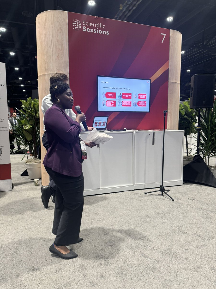 Meghan Reading Turchioe, PhD, MPH, RN (@meghanturchioe) on Twitter photo Incredibly proud of Victoria Puplampu, <a href="/RuthMCreber/">Ruth Masterson Creber PhD, RN, FAHA, FAAN</a> and my mentee, who presented findings from the RE-AIM analysis of the MIGHTy-HEART trial here at #AHA2024! This is her first time here but she made it look easy 🤩 <a href="/CVSNHeart/">Cardiovascular and Stroke Nursing</a> Incredibly proud of Victoria Puplampu, <a href="/RuthMCreber/">Ruth Masterson Creber PhD, RN, FAHA, FAAN</a> and my mentee, who presented findings from the RE-AIM analysis of the MIGHTy-HEART trial here at #AHA2024! This is her first time here but she made it look easy 🤩 <a href="/CVSNHeart/">Cardiovascular and Stroke Nursing</a>