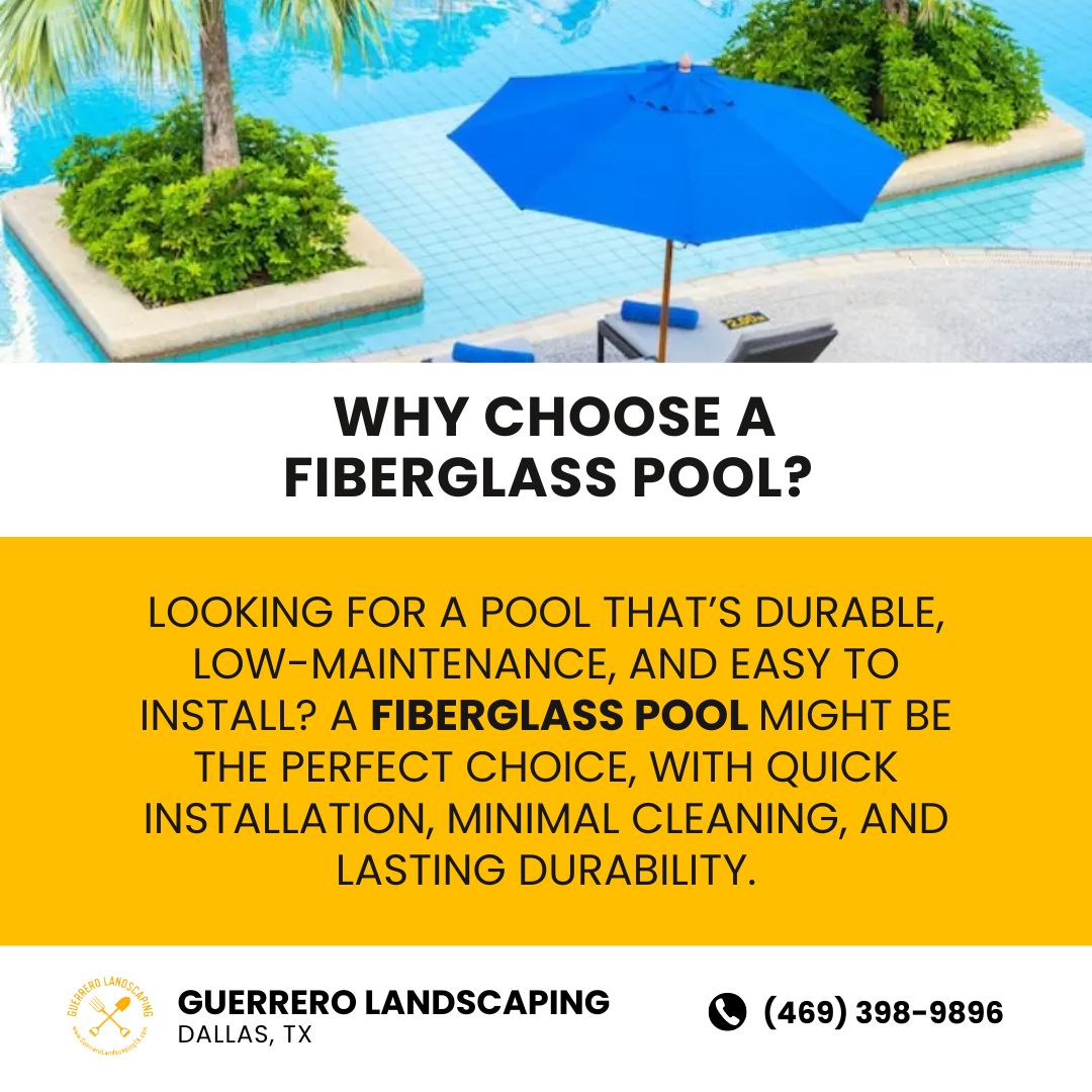DallasGuer76321's tweet image. Looking for a durable, low-maintenance pool that’s easy to install? A fiberglass pool is a great choice! ✨

Guerrero Landscaping offers expert pool installation. 💯

📞 Call 469-398-9896
🌐 Visit smpl.is/98z29

#GuerreroLandscaping #NorthDallasLandscape #FiberglassPool